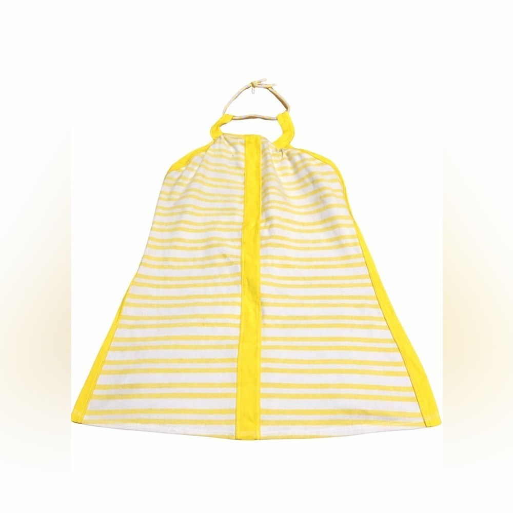 Lululemon Hip To Be Zen Halter Top Yellow White Stripe Size 8